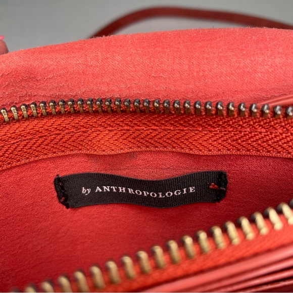 Anthropologie Red Crossbody Bag with Tassel Detail - Picture 4 of 9